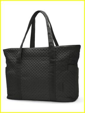 Quilted Puffer Work Tote Bag with Zipper, Laptop Bag for Women, 20L Nurse